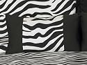 Black and White Zebra Print Rectangular Decorative Throw Pillow