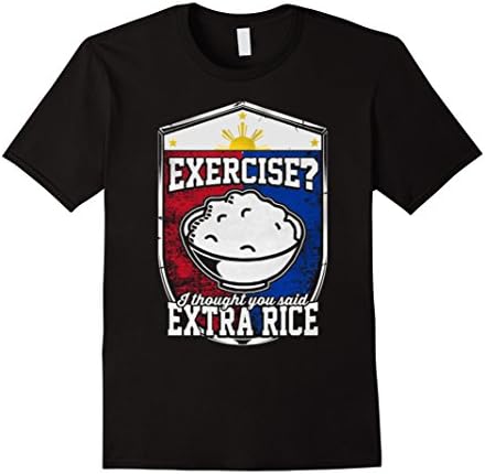 Exercise I Thought You Said Extra Rice T Shirts - Male 2XL - Black