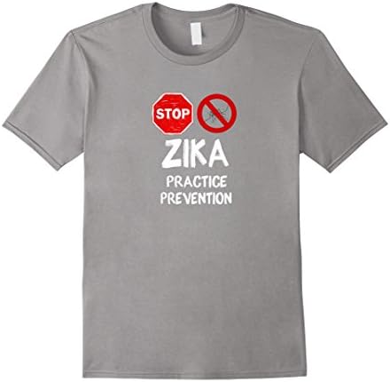 Men's Stop Zika Practice Prevention Awareness T-Shirt Medium Slate