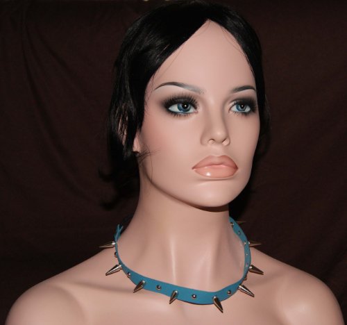 Blue-cool Stud Spike Rivet Bracelet/necklace/headband with Mult-function---Free Shipping