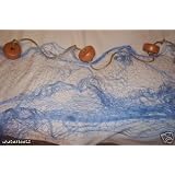 20 X 9 Ft Blue Decorative Fish Net, Fishing Net, Netting with St