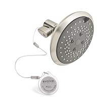 Evolve Showerheads SS-2202BN-SB Water Lily Water Saving Rain Showerhead, Brushed Nickel