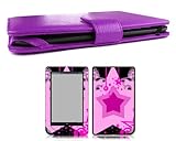 IMAGE OF Bundle Monster Barnes & Noble Nook Color Nook Tablet Genuine Leather Case Cover Jacket + Skin Art Decal Sticker + Screen Protector Ereader Accessories Combo - Fits both Nook Color and Nook Tablet (Released Nov. 7, 2011) Devices