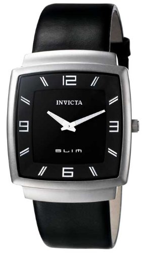 Invicta Men's 5131 Slim Collection Square Black Leather Watch