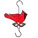 Sunlit Gifts Plant Hanger / Bird Feeder Hook (10-inch Cardinal) - Beautiful Hand Made Stained Glass (with Metal S Hooks) - Ornament Hangers for Hanging Planters, Flower Baskets, Bird Feeders & Houses