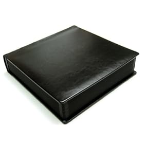 Elegant 10x10 ALL Black Wedding Photo Album with 20 Mats