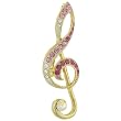 Pugster Treble Clef Brooch