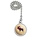 Graphics and More Moose Red Forest Ceiling Fan and Light Pull Chain