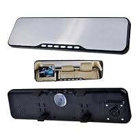 Dual Lens Car Camera - 7' Rearview Mirror H.264 HD Car Camera Recorder Vehicle DVR Video Dashboard Cam + Rearview Camera lens