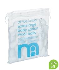 All We Know Extra Large Baby Cotton Wool Balls - 50pk