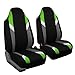 FH Group Automotive Protector Seat Covers Universal Fit Full Supreme Modernistic Green Set Seat Covers, 1-Piece Front Seat Covers, Airbag Compatible, Split Bench Rear Car Seat Cover for SUV, Sedan