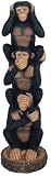 Monkeys Set of 3 See Hear Speak No Evil Collectible Figurine Statue