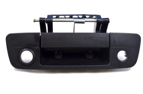 PT Auto Warehouse CH-3505A-T2 - Tailgate Handle, Textured Black - with Keyhole, with Camera Hole