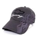 Chevrolet Charcoal Gray Racing Ghost Flame Baseball Hat