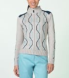 Jersey Mockneck Cable Cardigan