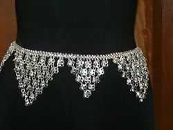 Bellyqueen Boho Hippie Belly Dance Silver Metal Belt