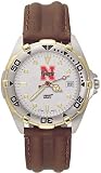 Nebraska Cornhuskers N with Huskers All Star Watch with Leather Band - Men's