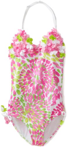 Kate Mack Girls 7-16 Summer Petals Swim Tank Top, Pink, 07