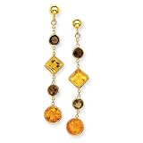 14k Citrine and Smokey Post Earrings