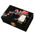 Plum Tree Lacquer Jewelry Box - Black