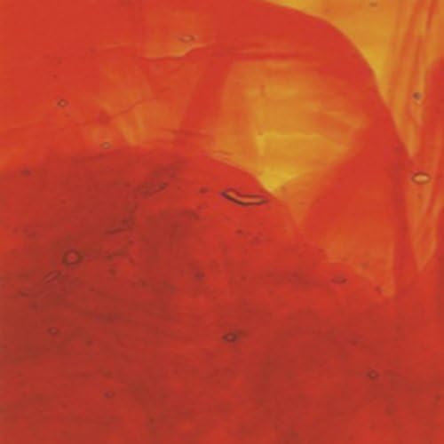 Kokomo - Amber-ruby Streaky Granite - Stained Glass Sheet - 8" X 12" (.67sf)