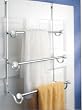 CHROME Over Door TOWEL RACK holder bathroom shower NEW