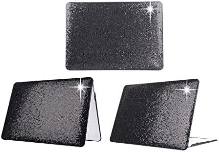 HYAIT 12" MJY32LL/A Bling Artificial Crystal White Stone Zircon Diamond Ultra Slim Hard Case For Apple The New Macbook 12 inch Retina Display Laptop Computer Hard Shell Protective Case [2015 Release] - BLACK