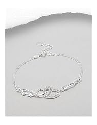 Heart CZ Bracelet In 92.5 Sterling Silver