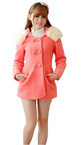 コート ジャケット フード付き フェイクファー デート スイート バレンタイン ピーコート ダッフルコート キュート エレガンス カジュアル レディース 秋物 冬物 可愛いスカーフ付き R434