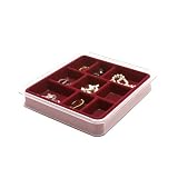 9 Compartment Jewelry Organizer in Burgundy by Neatnix