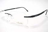 Silhouette Intarsia Eyeglasses Chassis 7633 Petrol Steel 6052 Optical Frame