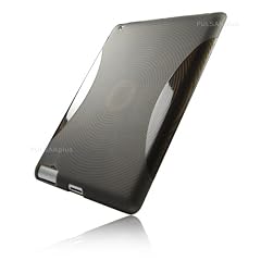 PULSARplus TPU H�lle Case f�r iPad 2 / iPad 3 Tasche in transparent schwarz + Displayschutzfolie