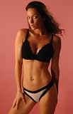 By Caprice Ebony Lace Mesh Thong