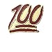 Last Valentine Emoji Icons Lapel Pin Nickel Plated Color Gold Enamel Pin (Red)