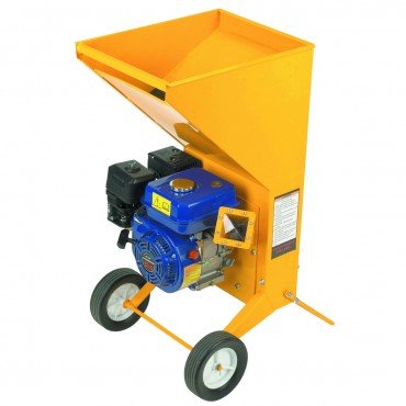 5.5 HP Gas Powered Chipper Shredder Four Chipper Blade Design with Two way inlet feed and Recoil start with electronic ignition