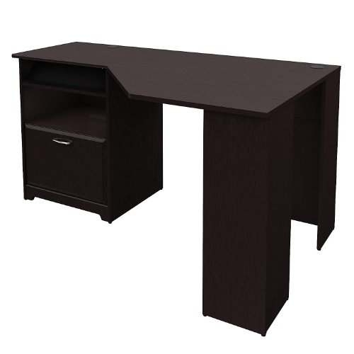 BUSH FURNITURE Cabot Collection60inch Corner Computer Desk, Espresso