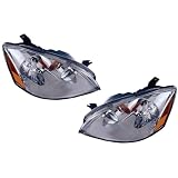 2002-2004 Nissan Altima Headlights  w Amber (Clear) by Matrix