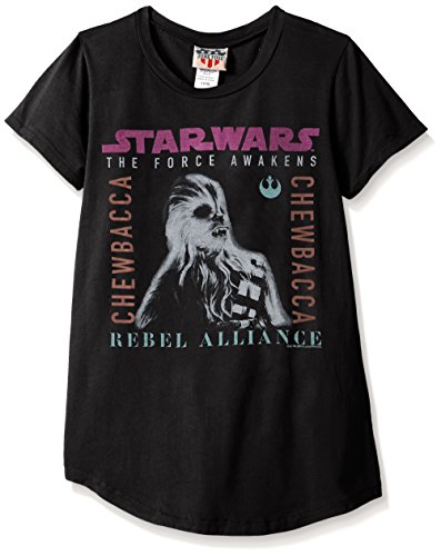 Star Wars Girls' T-Shirt, Jet Black, XX-Large -14/16