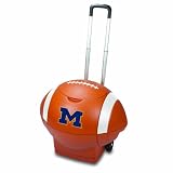 NCAA Football Cooler with Wheeled Trolley