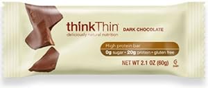 ThinkThin Protein Bar, Gluten Free Dark Chocolate, 10 Count