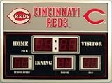 Cincinnati Reds MLB Scoreboard Clock & Thermometer (14x19)