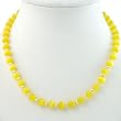 Handmade Golden Yellow Cat's Eye & Silver Beaded Necklace