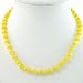 Handmade Golden Yellow Cat's Eye & Silver Beaded Necklace