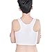 Les Lesbian Tomboy Short Vest Chest Binder Tops (S, White)