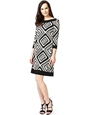 A-Line Geometric Print Tunic Dress