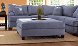 Canyon Ottoman (Microsuede Wine) (52W x 20H x 52D)