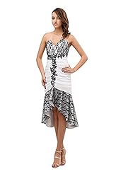 Nylon/Satin Cocktail High-Low-Hem Sheath Sweetheart Lace Evening Dress/Prom Dress/Party Dress 