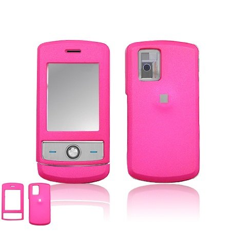 LG CU720 Shine Cell Phone Hot Pink Rubber Feel Protective Case Faceplate Cover