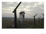 Barbed Wire Fence and an Old Religious Shrine, Czechoslovakia Photographic Poster Print by James P. Blair, 16x12