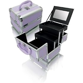 Purple Aluminum Cosmetic Train Case Style No. TS-80